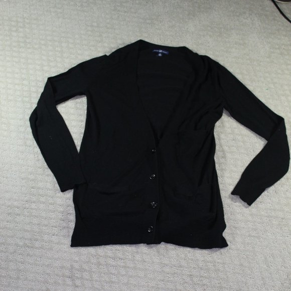 Gap Size M Black Knit Button Up Cardigan - Picture 1 of 6